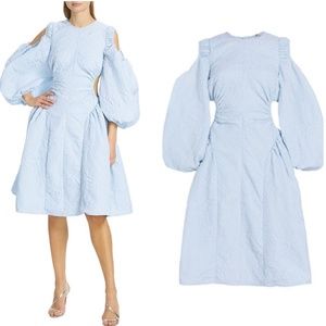 NWT Org.$1870 Cecilie Bahnsen floral-jacquard cut-outs Dress UK10/US6